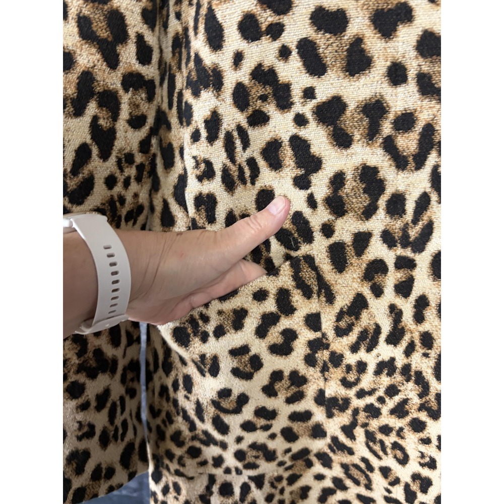 Zara Basic Collection Coat Womens Small Leopard P… - image 3
